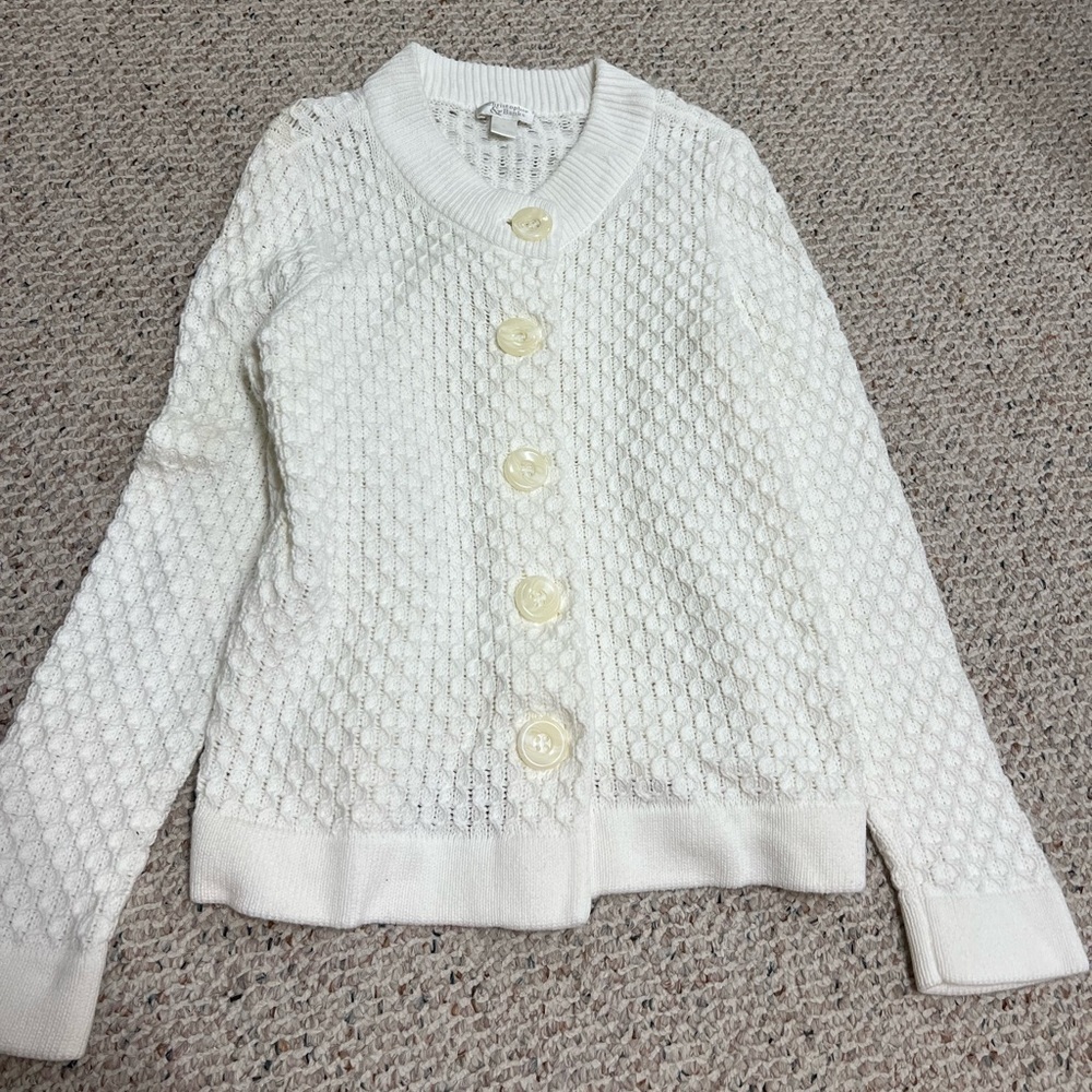 Elegant White Sweater Christopher & banks S